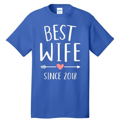 Best Wife Since 2018 4th Wedding Anniversary Gift Tall T-Shirt