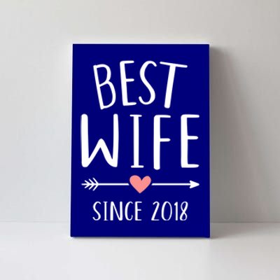 Best Wife Since 2018 4th Wedding Anniversary Gift Canvas