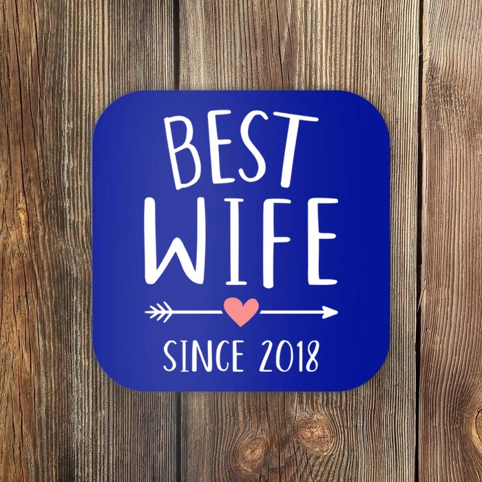 Best Wife Since 2018 4th Wedding Anniversary Gift Coaster