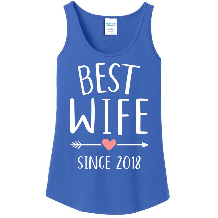 Best Wife Since 2018 4th Wedding Anniversary Gift Ladies Essential Tank