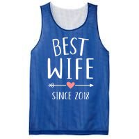 Best Wife Since 2018 4th Wedding Anniversary Gift Mesh Reversible Basketball Jersey Tank