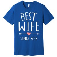 Best Wife Since 2018 4th Wedding Anniversary Gift Premium T-Shirt