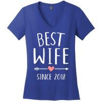 Best Wife Since 2018 4th Wedding Anniversary Gift Women's V-Neck T-Shirt