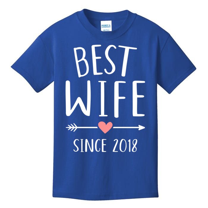 Best Wife Since 2018 4th Wedding Anniversary Gift Kids T-Shirt