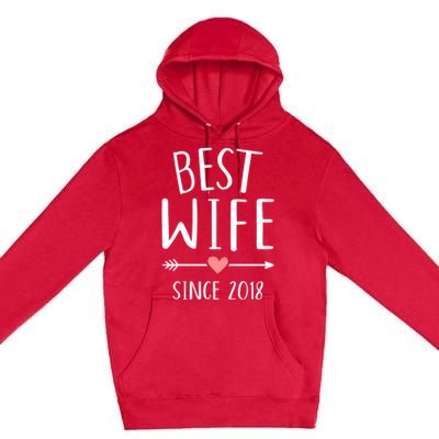 Best Wife Since 2018 4th Wedding Anniversary Gift Premium Pullover Hoodie