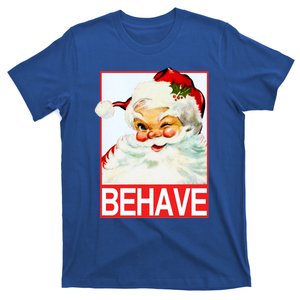 Behave Winking Santa Claus Gift T-Shirt