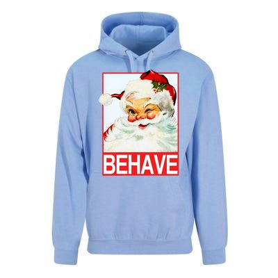 Behave Winking Santa Claus Gift Unisex Surf Hoodie