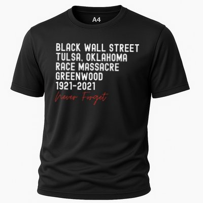 Black Wall Street. Tulsa Race Massacre Centennial. Greenwood Performance Shirt