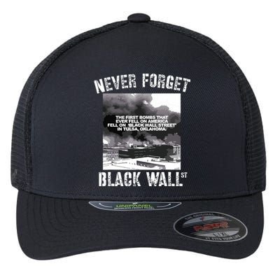 Black Wall Street Never Forget Our History REAL Black Owned Flexfit Unipanel Trucker Cap