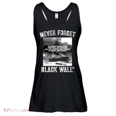 Black Wall Street Never Forget Our History REAL Black Owned Ladies Essential Flowy Tank