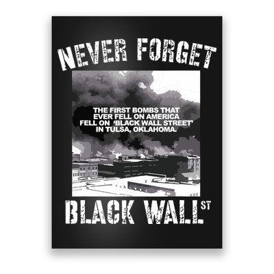 Black Wall Street Never Forget Our History REAL Black Owned Poster