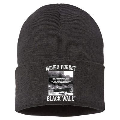 Black Wall Street Never Forget Our History REAL Black Owned Sustainable Knit Beanie