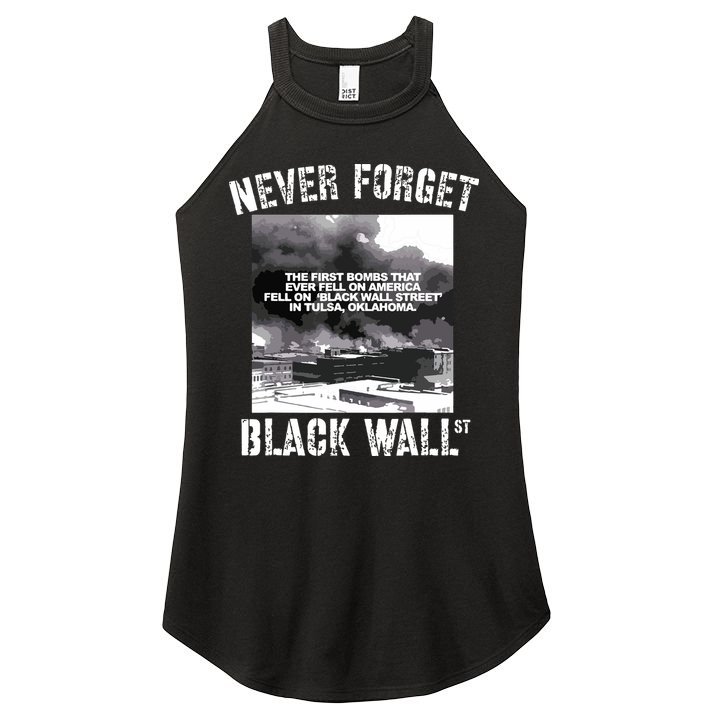 Black Wall Street Never Forget Our History REAL Black Owned Women's Perfect Tri Rocker Tank