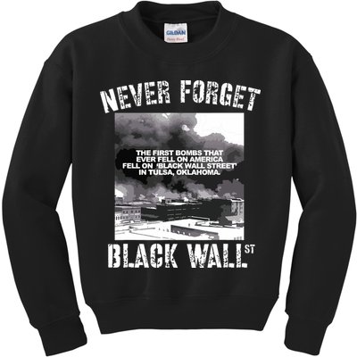 Black Wall Street Never Forget Our History REAL Black Owned Kids Sweatshirt