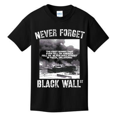 Black Wall Street Never Forget Our History REAL Black Owned Kids T-Shirt