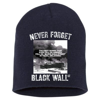 Black Wall Street Never Forget Our History REAL Black Owned Short Acrylic Beanie