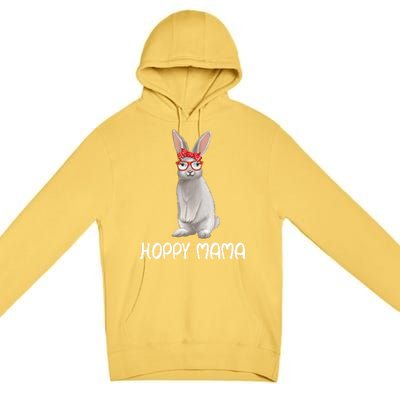 Bunny With Sunglasses And Bandana Bunny Mom Hoppy Mama Gift Premium Pullover Hoodie