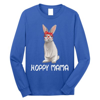 Bunny With Sunglasses And Bandana Bunny Mom Hoppy Mama Gift Long Sleeve Shirt