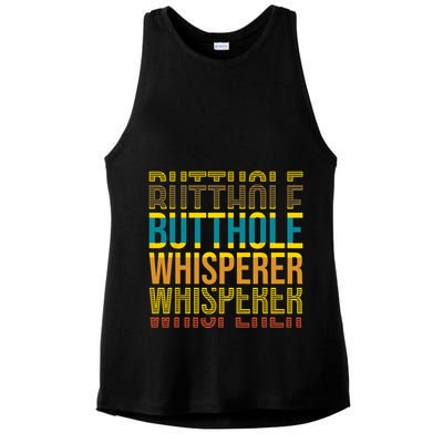 Butthole Whisperer Sarcastic Jokes Retro Funny Jokes Sarcastic Ladies PosiCharge Tri-Blend Wicking Tank