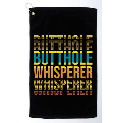 Butthole Whisperer Sarcastic Jokes Retro Funny Jokes Sarcastic Golf Towel