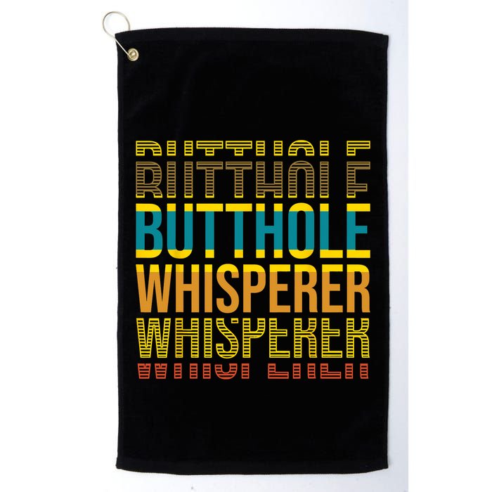 Butthole Whisperer Sarcastic Jokes Retro Funny Jokes Sarcastic Golf Towel