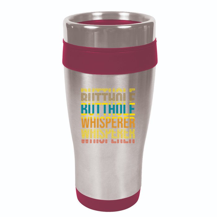 Butthole Whisperer Sarcastic Jokes Retro Funny Jokes Sarcastic 16oz Travel Tumbler