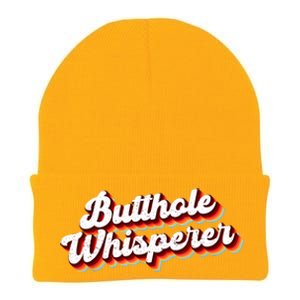 Butthole Whisperer Sarcastic Jokes Retro Funny Gift Knit Cap Winter Beanie