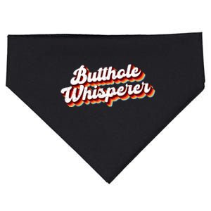 Butthole Whisperer Sarcastic Jokes Retro Funny Gift USA-Made Doggie Bandana