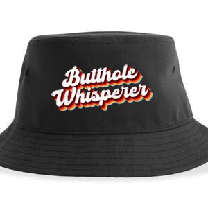 Butthole Whisperer Sarcastic Jokes Retro Funny Gift Sustainable Bucket Hat