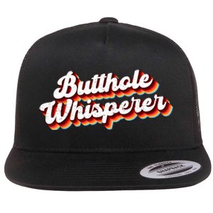 Butthole Whisperer Sarcastic Jokes Retro Funny Gift Flat Bill Trucker Hat