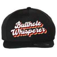 Butthole Whisperer Sarcastic Jokes Retro Funny Gift Wool Snapback Cap