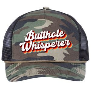 Butthole Whisperer Sarcastic Jokes Retro Funny Gift Retro Rope Trucker Hat Cap