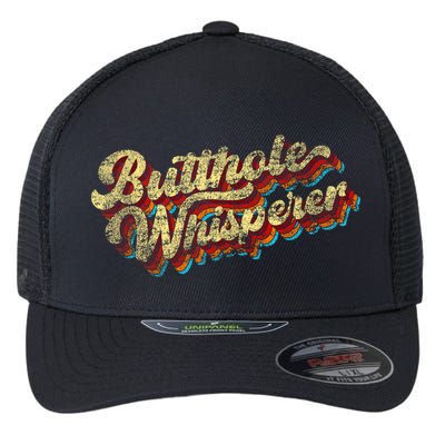 Butthole Whisperer Sarcastic Jokes Retro Funny Present Trending Flexfit Unipanel Trucker Cap