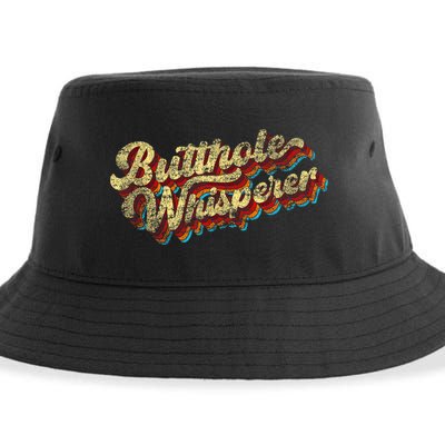 Butthole Whisperer Sarcastic Jokes Retro Funny Present Trending Sustainable Bucket Hat