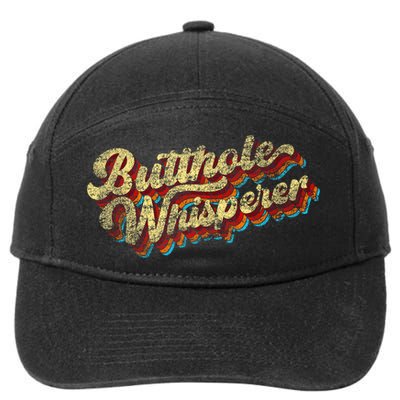 Butthole Whisperer Sarcastic Jokes Retro Funny Present Trending 7-Panel Snapback Hat
