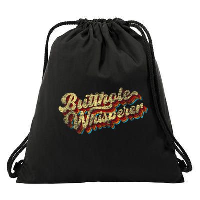 Butthole Whisperer Sarcastic Jokes Retro Funny Present Trending Drawstring Bag