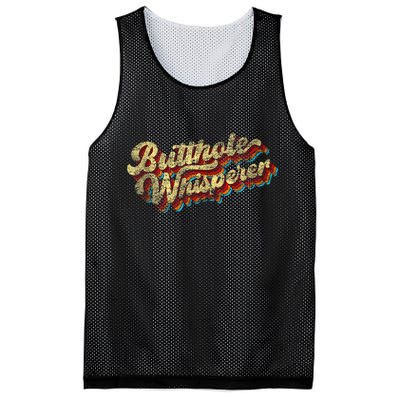 Butthole Whisperer Sarcastic Jokes Retro Funny Present Trending Mesh Reversible Basketball Jersey Tank