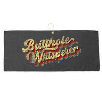Butthole Whisperer Sarcastic Jokes Retro Funny Present Trending Large Microfiber Waffle Golf Towel