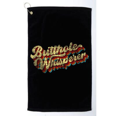 Butthole Whisperer Sarcastic Jokes Retro Funny Present Trending Golf Towel