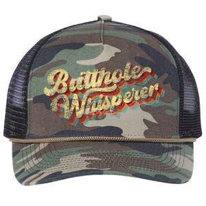 Butthole Whisperer Sarcastic Jokes Retro Funny Present Trending Retro Rope Trucker Hat Cap