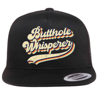 Butthole Whisperer Sarcastic Jokes Retro Vintage Trending Flatbill Hat