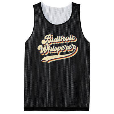 Butthole Whisperer Sarcastic Jokes Retro Vintage Trending Mesh Reversible Basketball Jersey Tank