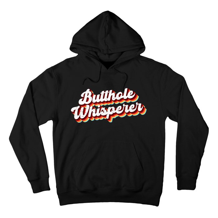 Butthole Whisperer Sarcastic Jokes Retro Funny Gift Hoodie