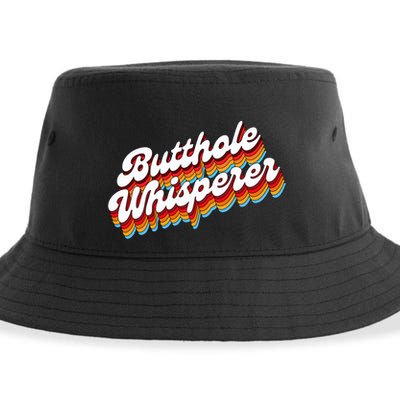Butthole Whisperer Sarcastic Jokes Retro Sustainable Bucket Hat