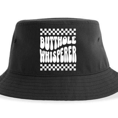 Butthole Whisperer Sarcastic Jokes Retro Sustainable Bucket Hat