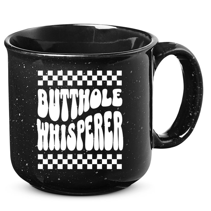 Butthole Whisperer Sarcastic Jokes Retro 15oz Campfire Ceramic Mug