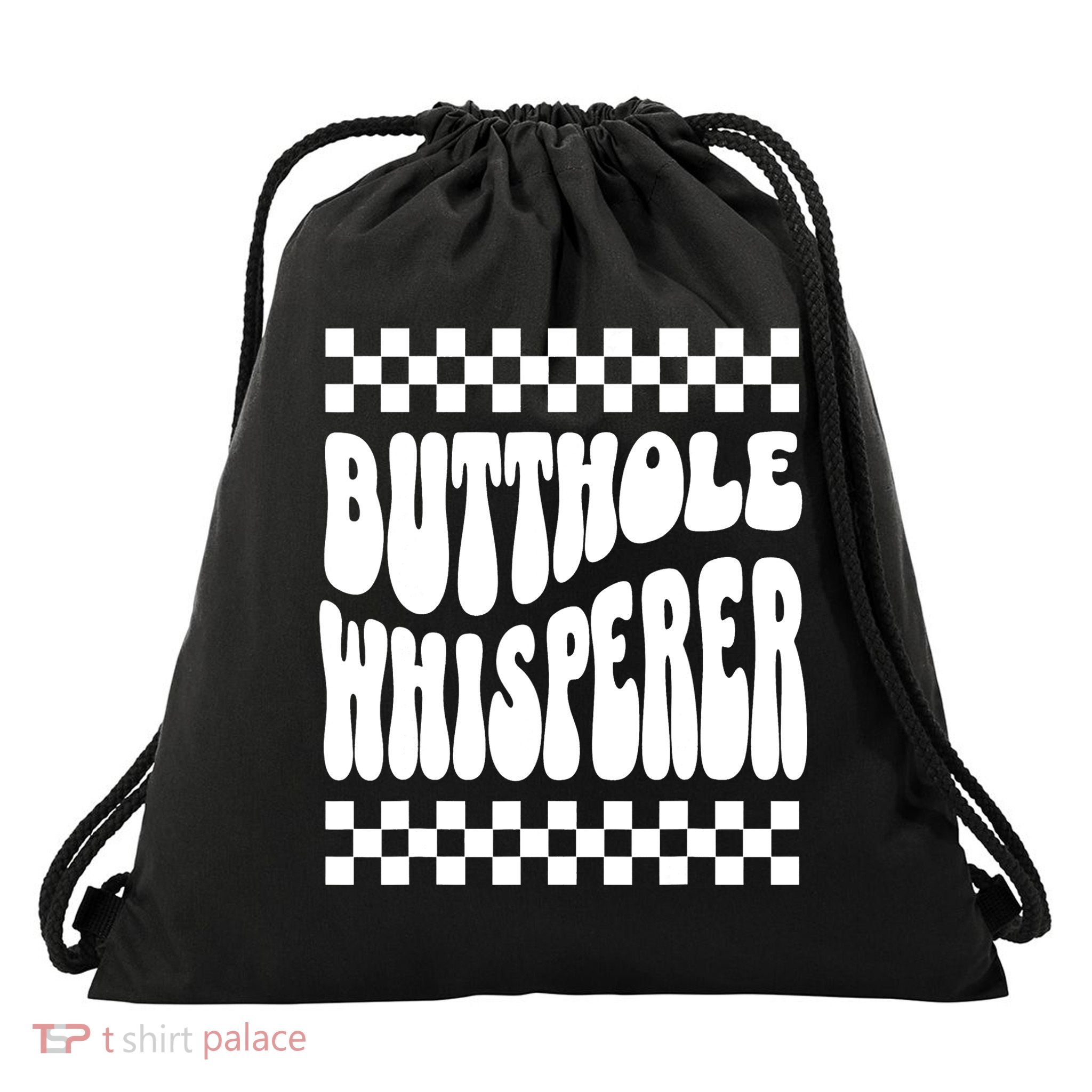 Butthole Whisperer Sarcastic Jokes Retro Drawstring Bag