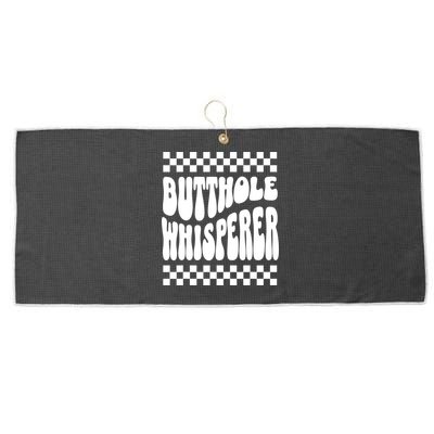 Butthole Whisperer Sarcastic Jokes Retro Large Microfiber Waffle Golf Towel