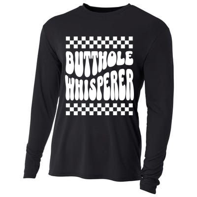 Butthole Whisperer Sarcastic Jokes Retro Cooling Performance Long Sleeve Crew