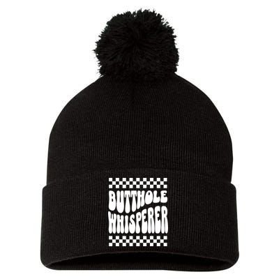 Butthole Whisperer Sarcastic Jokes Retro Pom Pom 12in Knit Beanie